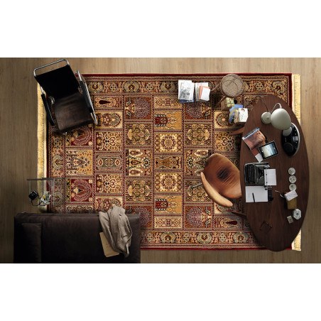 Χαλί New Plan Persia 6283 Burgundy Με Κροσσι 200x290