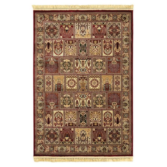 Χαλί New Plan Persia 6283 Burgundy Με Κροσσι 160x230
