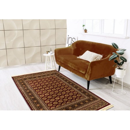 Χαλί New Plan Persia 7838 Burgundy Με Κροσσι 133x190