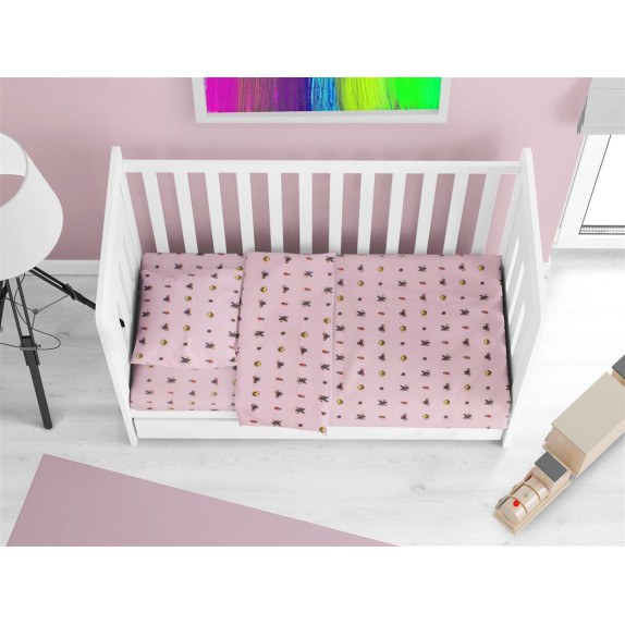 Σετ Σεντόνια Κούνιας 3 Τεμαχίων Dimcol Looney Tunes 39...