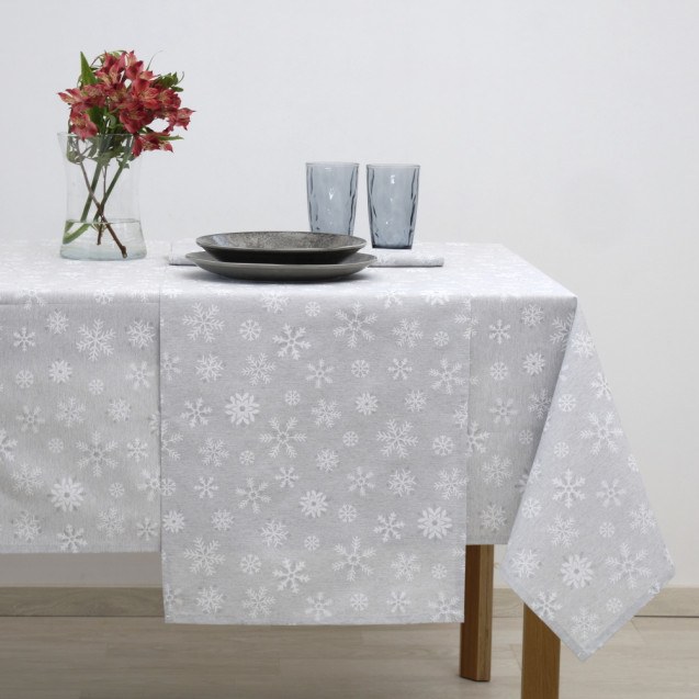 Τραπεζομάντηλο Dimeco 135Χ180 8590 Grey Με Lurex