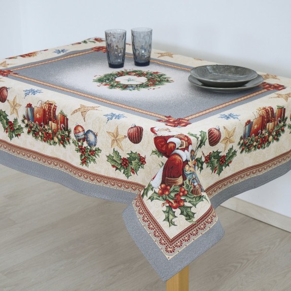 Τραπεζομάντηλο Dimeco 140Χ140 8930 Silver