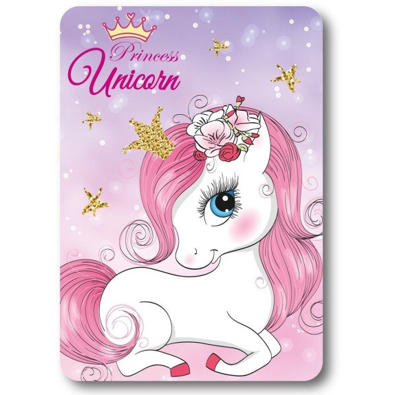 Κουβέρτα Fleece Dimcol Unicorn 24 100X140 Pink