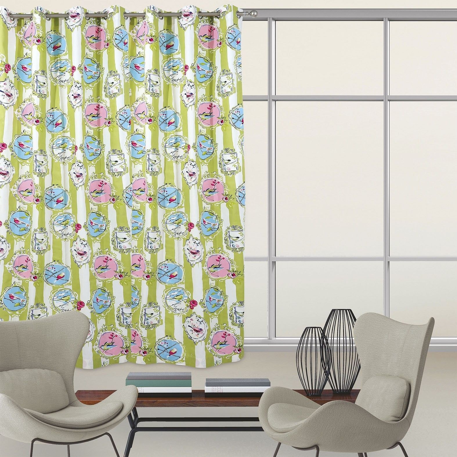 Κουρτίνες, στόρια Anesis Home - ΣΗΜΑΝΤΙΚΟ: Σε περίπτωση διαφοράς τιμής από το κατάστημα ισχύει παντα και μόνο η τιμή του καταστήματος Κουρτίνα Das Home 2059 Ροζ-γαλαζιο-λαχανι