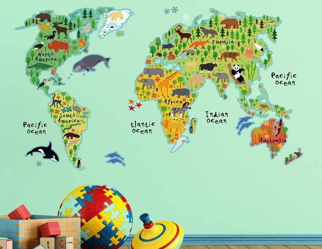 Αυτοκόλλητα Βινυλίου Για Τοίχο Ango World Map Extra Large 18301