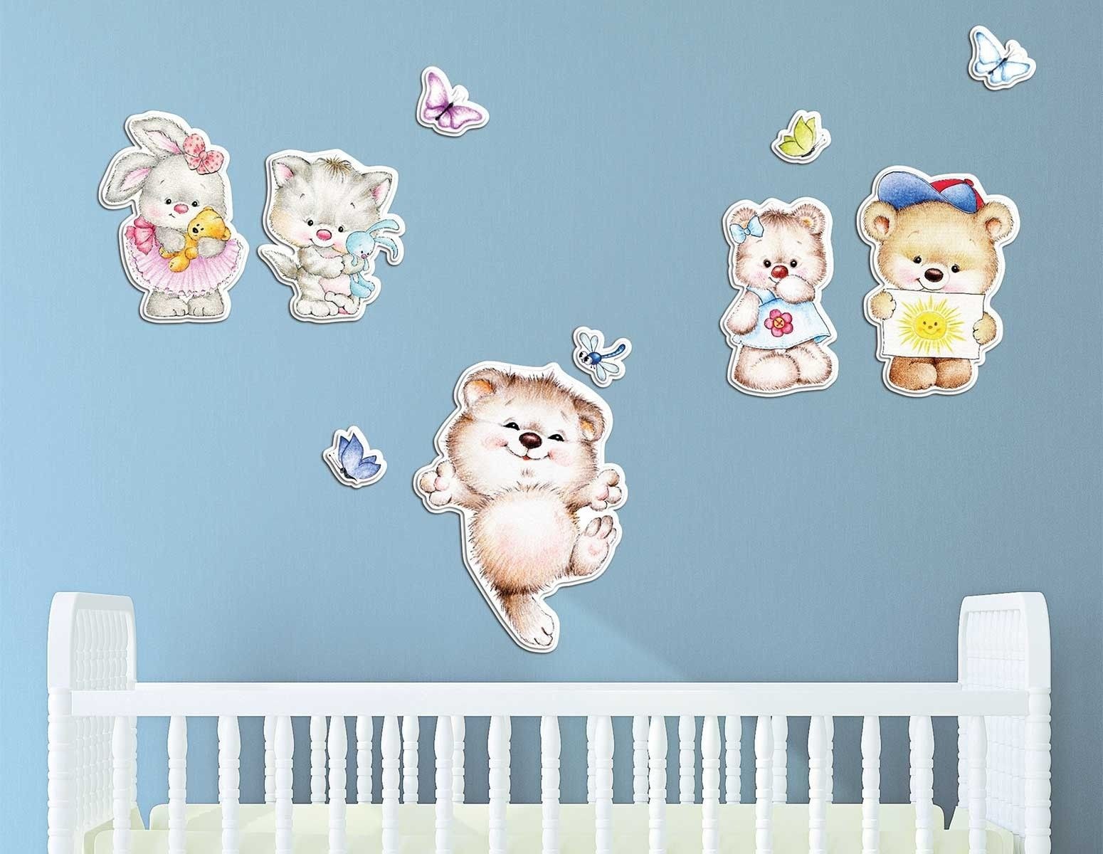 Αυτοκόλλητα Αφρώδη Για Τοίχο Ango Tender Animals Large 18007