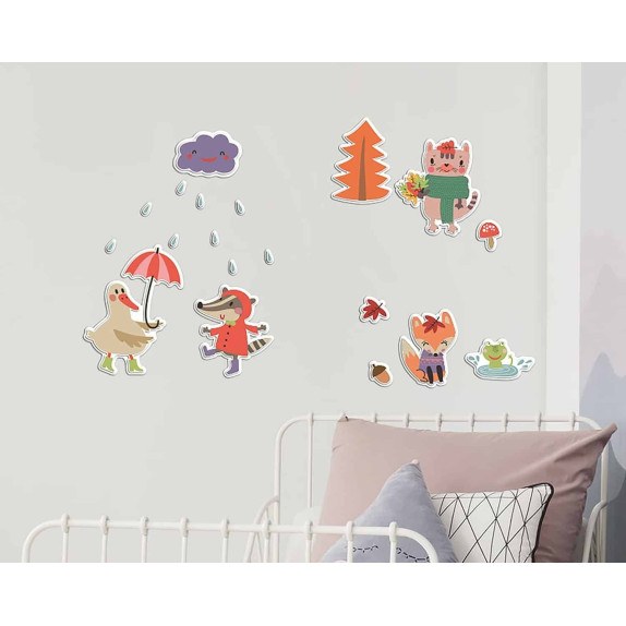 Αυτοκόλλητα Αφρώδη Για Τοίχο Ango Rainy Day Large 18010