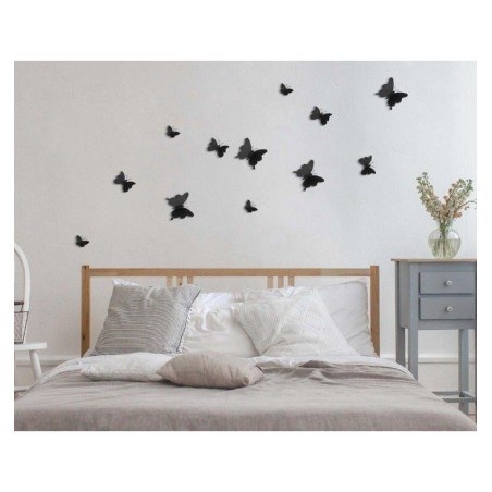 Αυτοκόλλητα 3D Πολυπροπυλενίου Ango Black Butterflies 24002