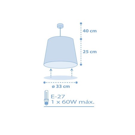 Παιδικό Φωτιστικό Οροφής Μονόφωτο Ango Starlight Blue 82212 T