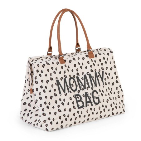 Τσάντα Αλλαγής ChildHome Mommy Bag Big Canvas Leopard BR74392