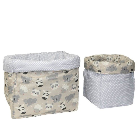 Σετ Καλάθι Αποθήκευσης 2 Τεμαχίων Bebe Stars Panda 301-312