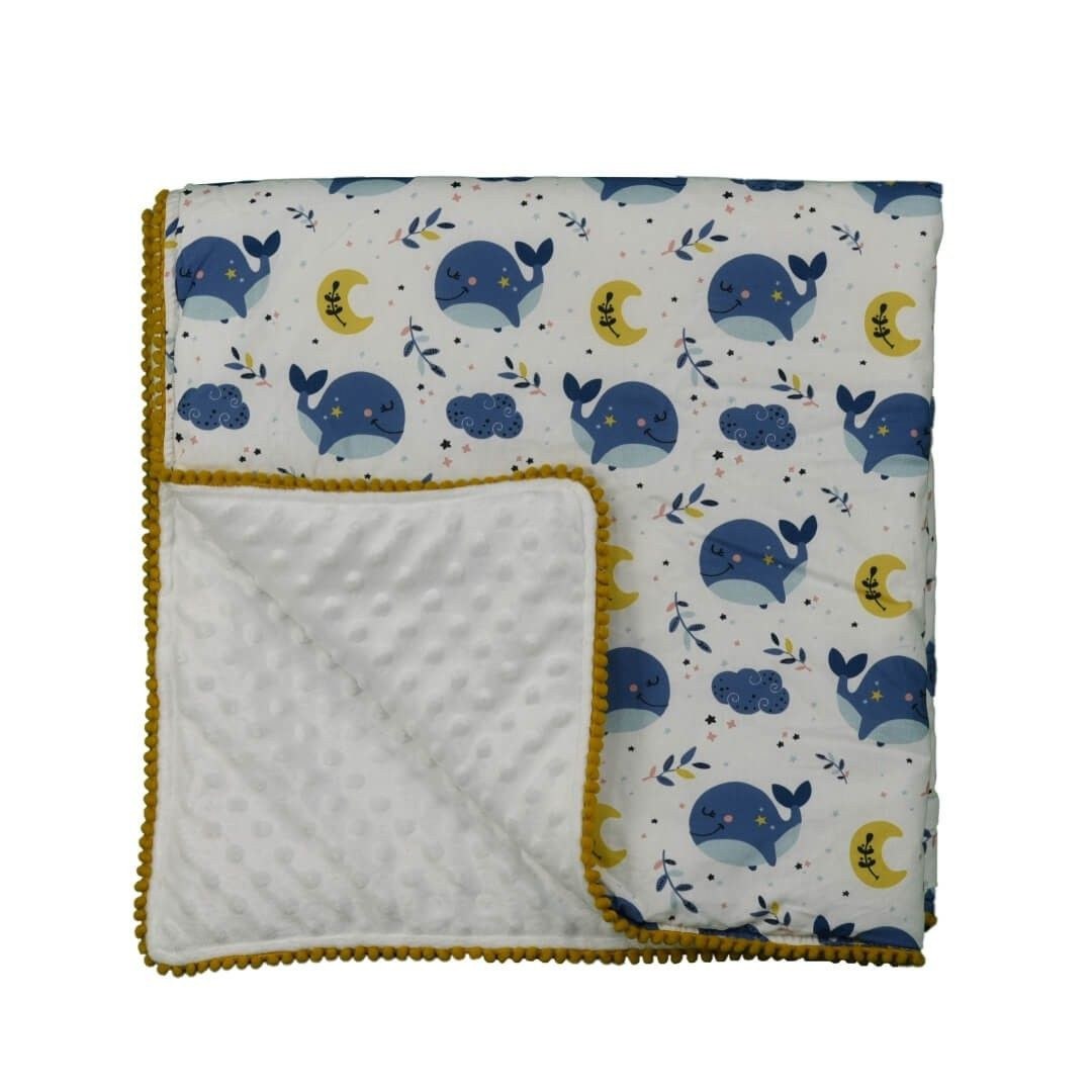 Κουβέρτα Fleece Bebe Stars Whale 3103 90x90