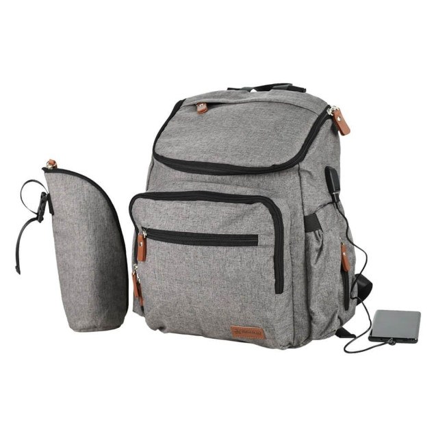 Τσάντα Αλλαξιέρα Πλάτης Bebe Stars με USB Grey...