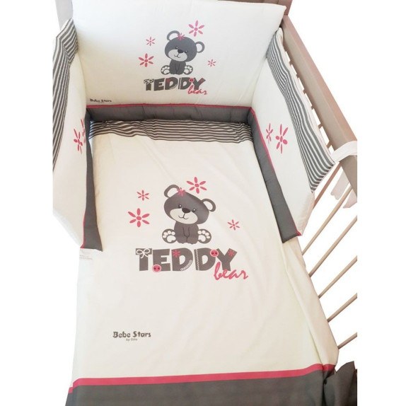 Σετ Προίκας Μωρού 4Τμχ Bebe Stars Teddy Flower 3010