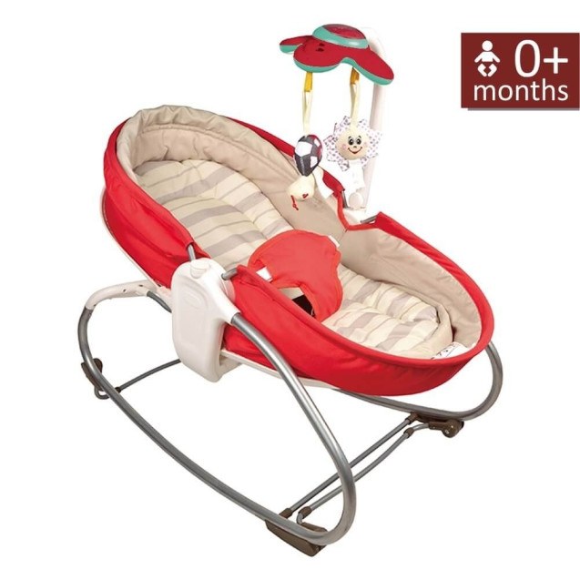 Κούνια & Ρηλάξ Snooze 3in1 Bebe Stars Red 324-180