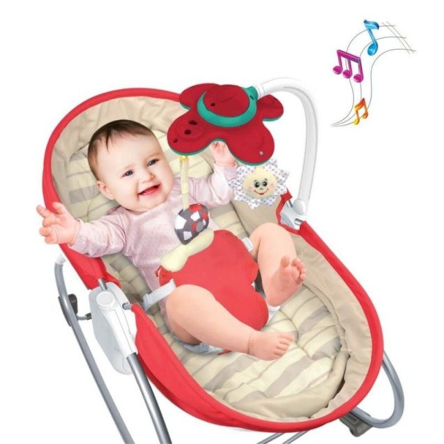 Κούνια & Ρηλάξ Snooze 3in1 Bebe Stars Red 324-180
