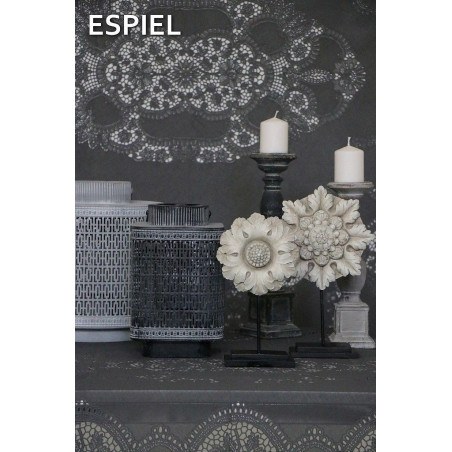 Τραπεζομάντηλο Espiel Vinyl Ανθρακί PEZ125 135x135εκ