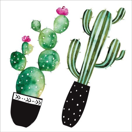 Αυτοκόλλητα Βινυλίου Για Τοίχο Ango Watercolour Cactus 54114