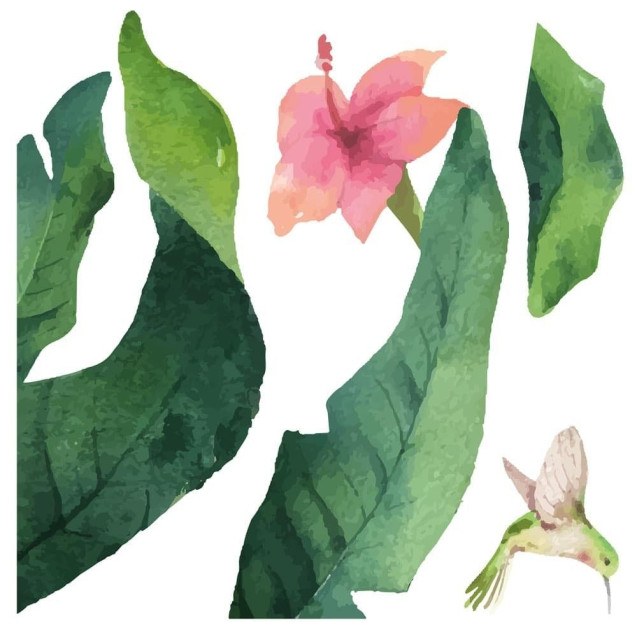 Αυτοκόλλητα Βινυλίου Για Τζάμι Ango Tropical...