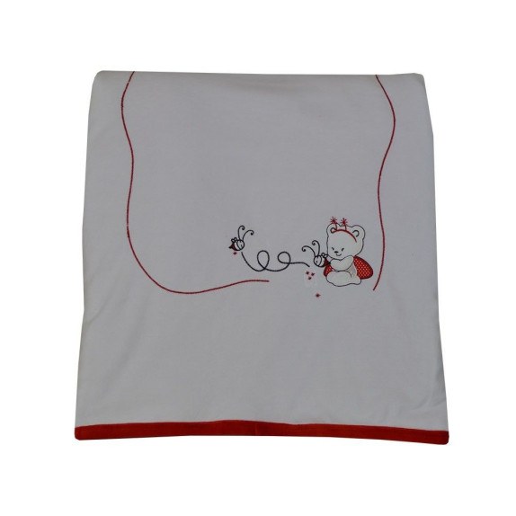 Κουβέρτα Βελουτέ Bebe Stars Red Bee 3035 90x110εκ