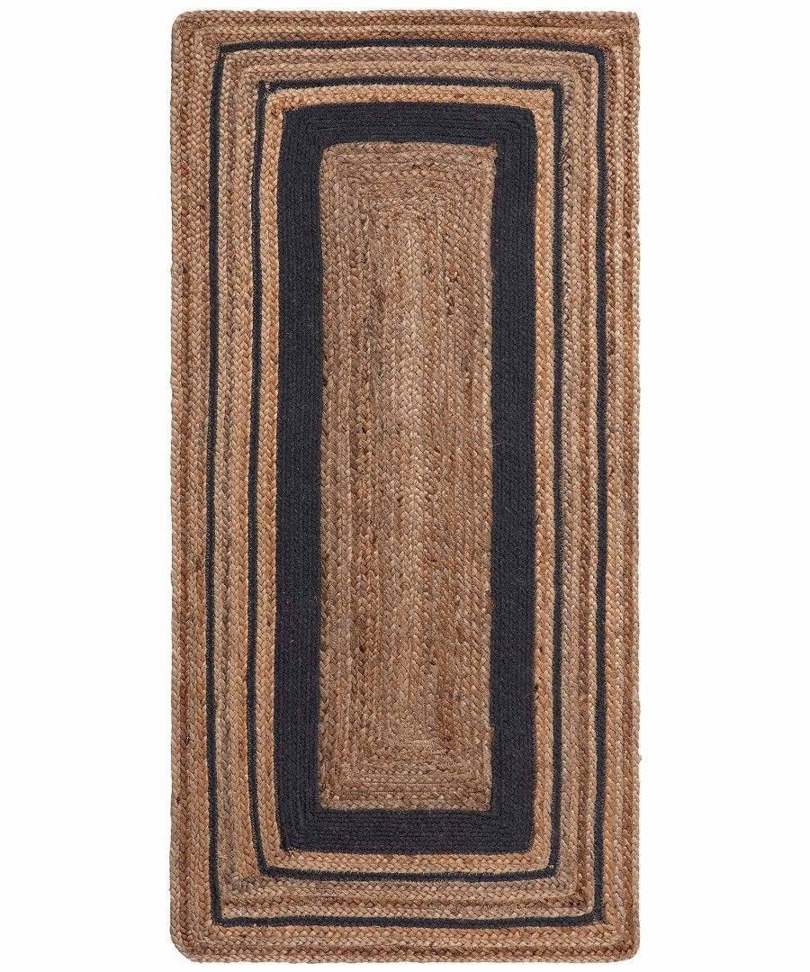 Χαλί Διαδρόμου Silk Fashion 1728 Natural/Black 60x130cm