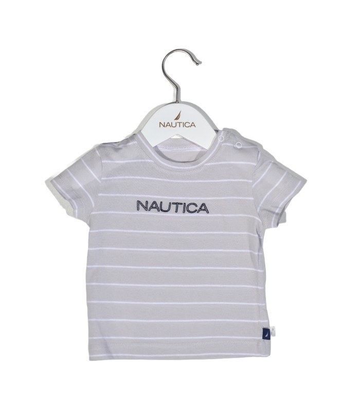 Baby Oliver Nautica Des.15 T-Shirt Jersey Organic Γκρι Ριγέ 80Cm 9-12 Μηνών