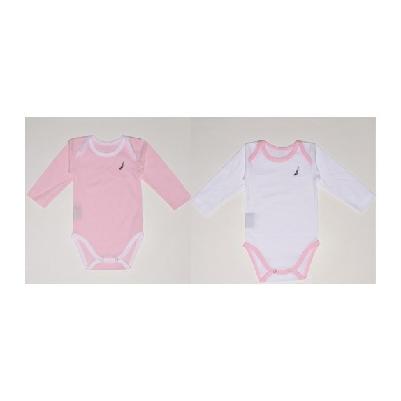 Nautica Des.12 Εσώρουχα Σετ 2Τ 62 Εκ. Μακρύ Μανίκι Ροζ...