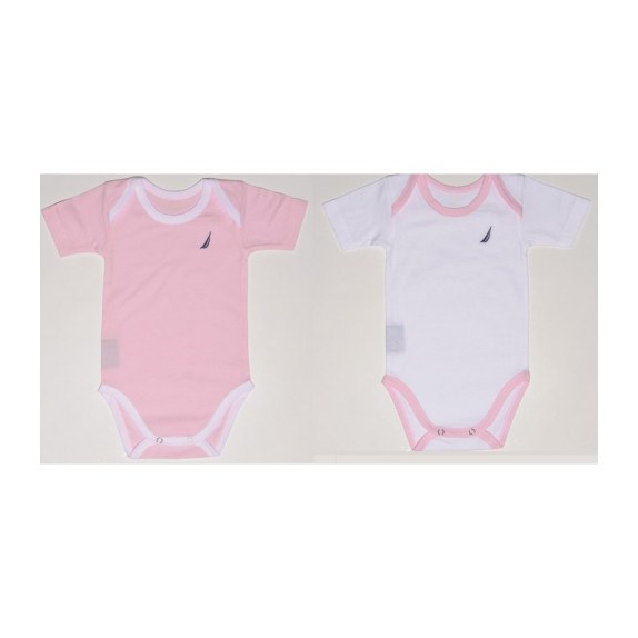 Nautica Des.12 Εσώρουχα Σετ 2Τ 80 Εκ. Κοντό Μανίκι Ροζ...