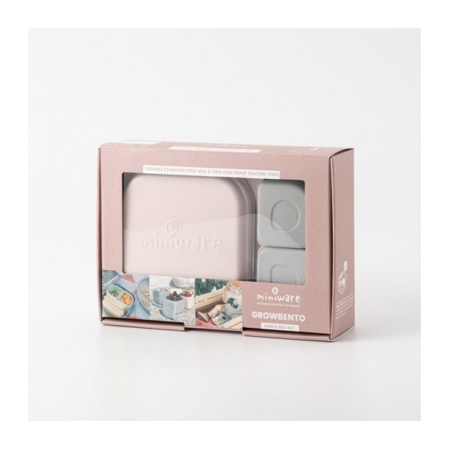 Miniware Des.12 Δοχείο Φαγητού Inox Ροζ 15X15Cm...