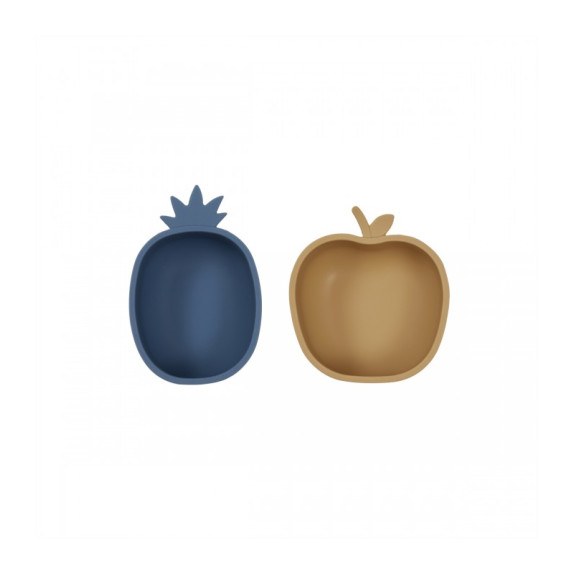 Μπωλ 2 Τεμαχίων Σιλικόνης Ανανάς & Μηλο Ουου