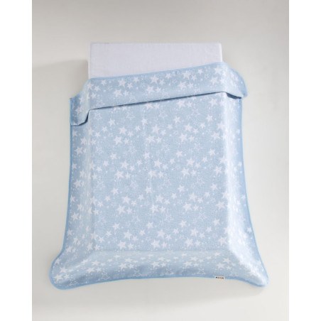 Κουβέρτα Mora Ecology 80Χ110 Γαλαζιο 65% Βαμβακι & 35% Ανακυκλωμένο Πολυέστερ