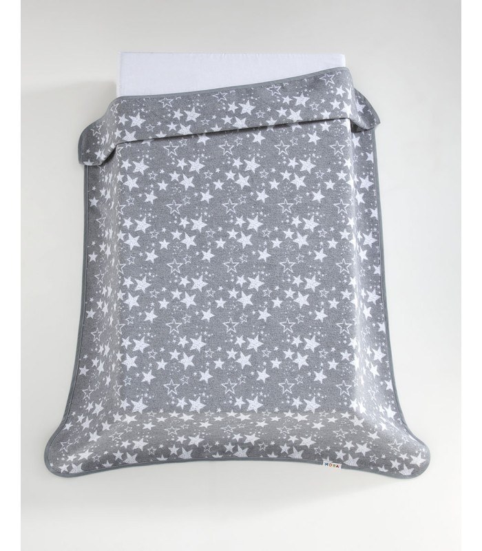 Baby Oliver Κουβέρτα Mora Ecology 80Χ110 Γκρι 65% Βαμβακι & 35% Ανακυκλωμένο Πολυέστερ