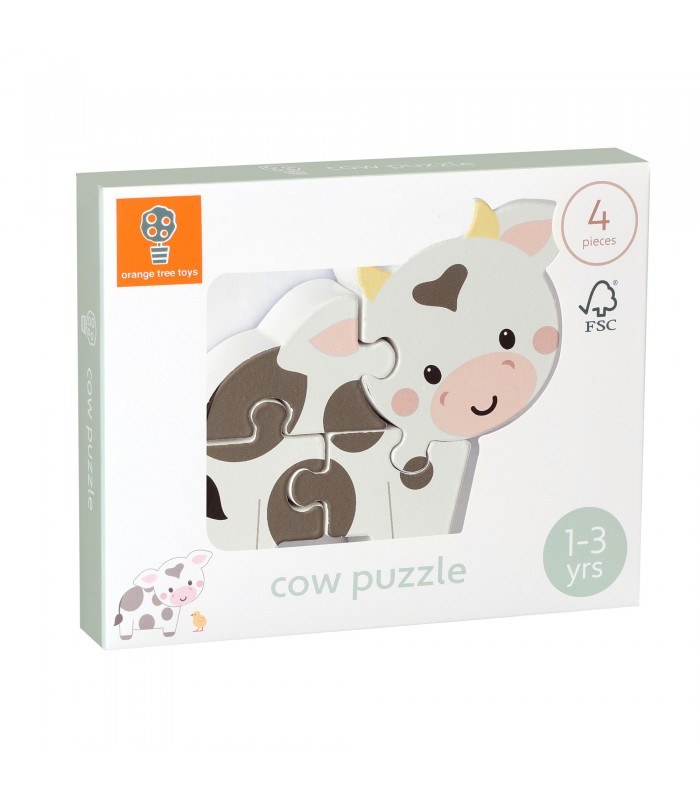Παζλ Αγελάδα Πορτοκαλί Tree Toys