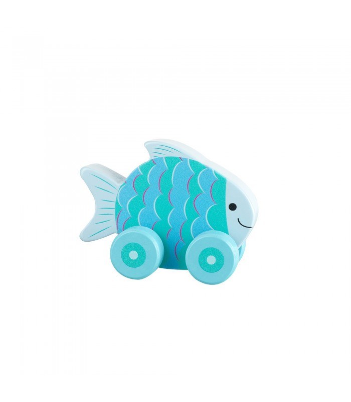 Baby Oliver Ψάρι Push & Pull Orange Tree Toys