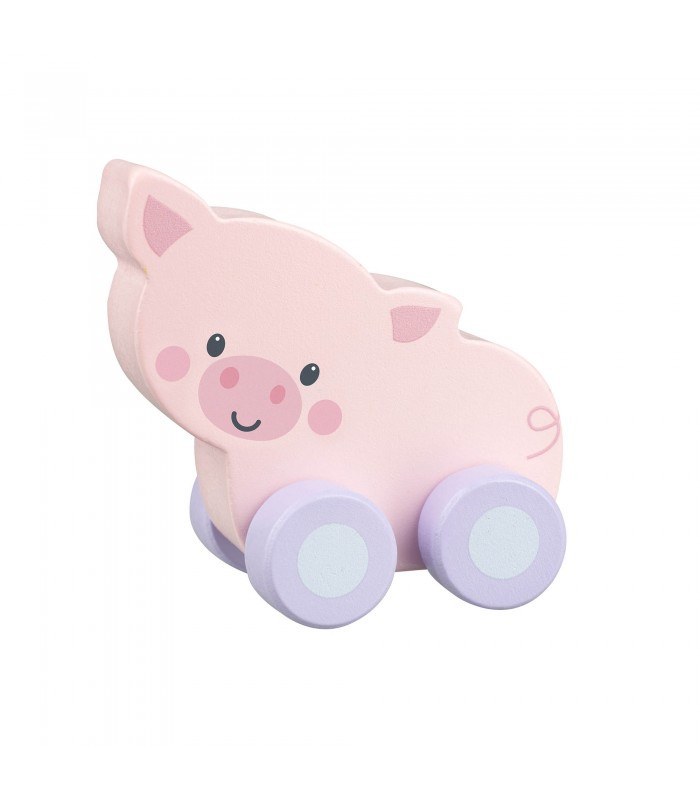 Baby Oliver Γουρουνάκι Push & Pull Orange Tree Toys