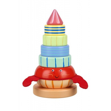 Ξύλινος Κύβος Στοίβαξης Καβούρι Orange Tree Toys