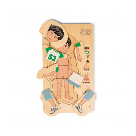 Ξυλινο Παζλ Το Σωμα Μου Αγορι Mama Memo