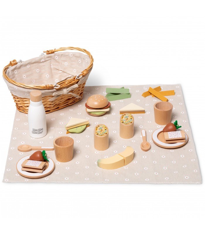 Baby Oliver Ξύλινο Καλαθάκι Πικ Νικ Mama Memo