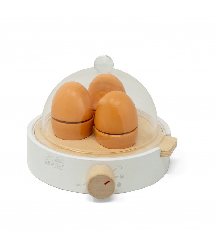 Βραστήρας Αυγών Ξύλινος Άσπρος Mama Memo