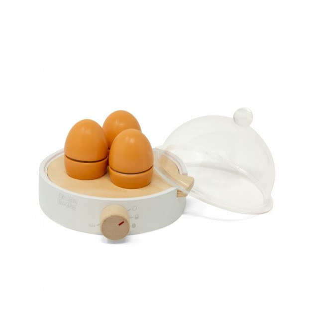 Βραστήρας Αυγών Ξύλινος Άσπρος  Mama Memo