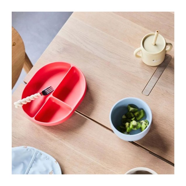 Πιάτο Σιλικόνης Με Βεντούζα Enkei Kokkino Oyoy