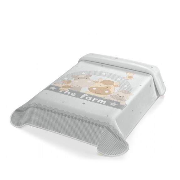 Κουβερτα Ισπανιας Κουνιας110X140 Belpla Ster 664 Grey