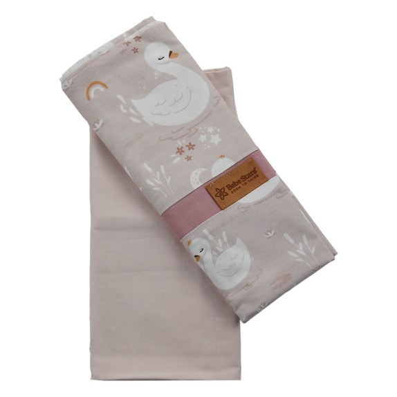 Σετ Σεντόνια Λίκνου Bebe Stars 2τμχ Swan 307-314