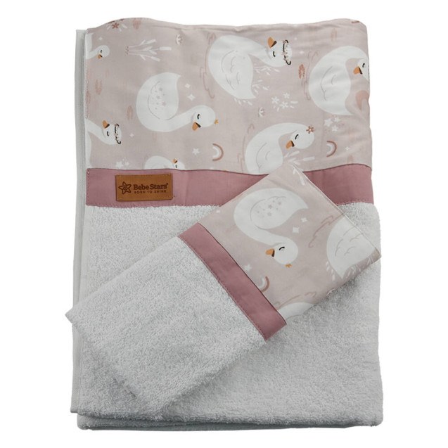 Σετ πετσέτες 2τμχ Bebe Stars Swan 3145