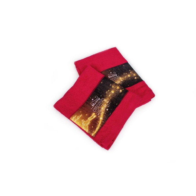 Χριστουγεννιάτικο Σετ Πετσέτες 2 τεμ Dimcol...