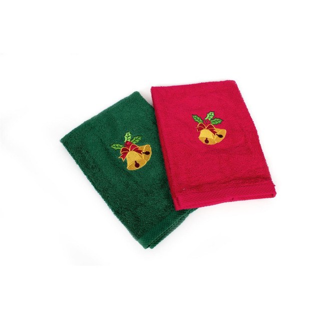 Χριστουγεννιάτικο Σετ Πετσέτες 2 τεμ Dimcol...