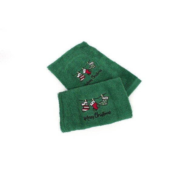 Χριστουγεννιάτικο Σετ Πετσέτες 2 τεμ Dimcol Christmas...