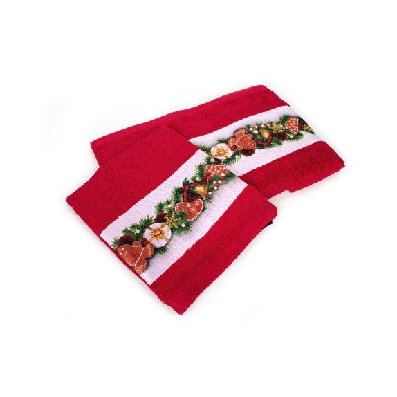 Χριστουγεννιάτικο Σετ Πετσέτες 2 τεμ Dimcol Christmas...