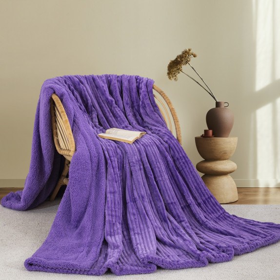 Κουβερτα Fleece/Sherpa 220X240 Adam Home (400) Purple(73)