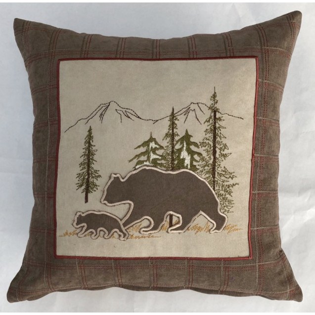 F&L 43Χ43 Μαξιλαροθήκη Χριστ/Κο Αρκουδες Δασος...